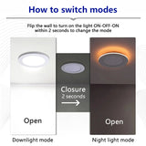 9W 12W LED Downlight with Night Light Mode - 3-Mode Recessed Ceiling Lamp