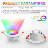 LED Downlight 110/220V Dimmable Spot Light Recessed Round Light Smart Home Luminaire Bluetooth Lamp Work With Alexa Google Home