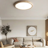 Nordic Yellow Travertine Simple Ceiling Light Retro Cream Style Living Room High-end Feeling LED Modern Bedroom Decorate Texture