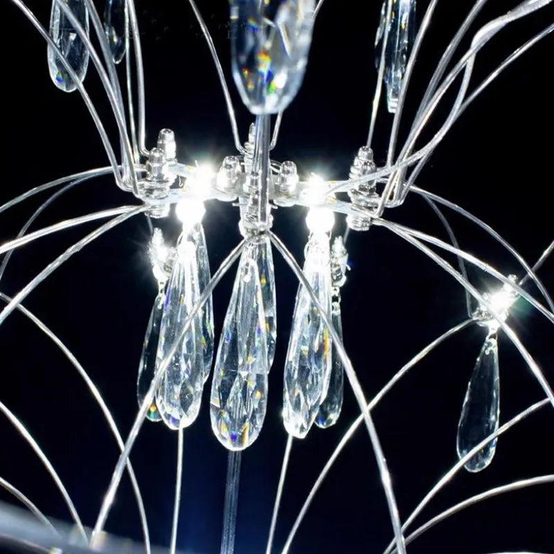Modern Crystal Led Pendant Lights Living Room Dining Bedroom Hanging Lamp For Ceiling Firefly Lustre Decor Suspension Chandelier