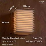 Japanese retro wall lamp square bedroom Wabi Sabi Style wall light louvered living room staircase Corridor decor Indoor Lighting