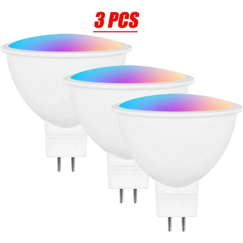 Tuya Smart LED Bulb WIFI Connect GU5.3/MR16 DC12V Mini Spotlight 5W Lamp Works With Alexa Google Home RGBCW Color Changing