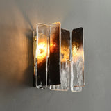 Copper Living Room Stained Glass Wall Lamp Modern Light Luxury TV Wall Designer Glass Simplicity Nordic Bedroom Bedside Lamp