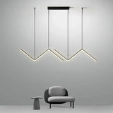 Modern LED Pendant Light Nordic Gold Hanging Chandelier For Tubular Restaurant Kitchen Office Coffee  Indoor Decorative Lamps