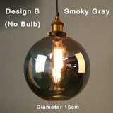 Clear Gray Amber Colour Vintage Pendant Lights Dining Glass Hanging Lamp Russia Loft Luminaire Modern Bedroom Light Fixture