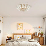 23.5" Flower Shaped Crystal Chandelier, E12 110V Gold Crystal Ceiling Lamp Modern Chandelier Hanging Lamp Flush Mount NEW
