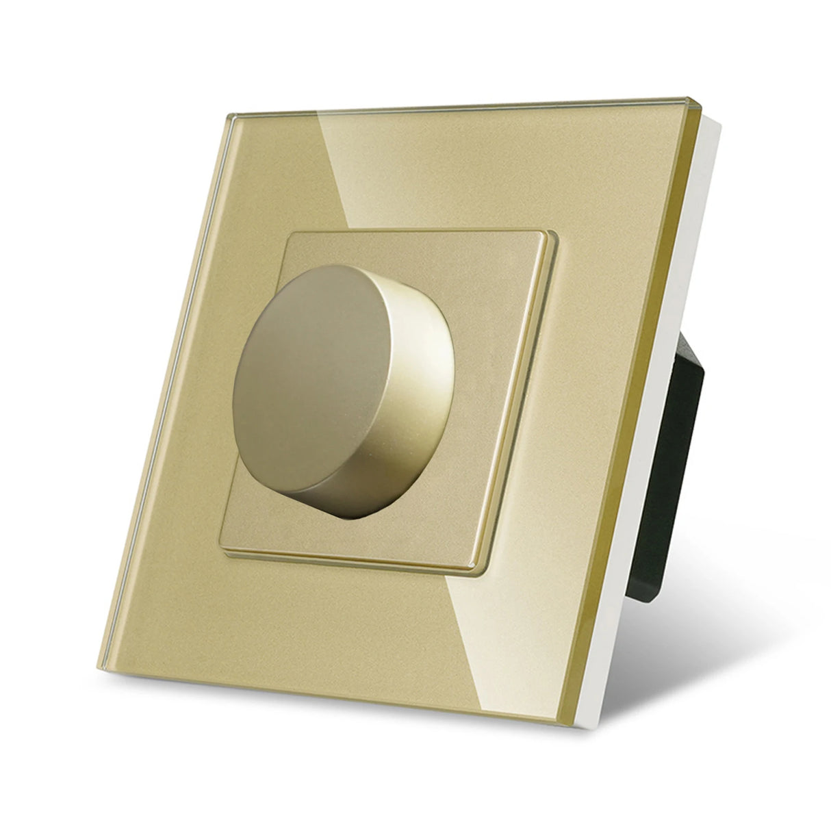 Dimmer Light Switch Rotary Knob Glass Frame Panel Mechanical LED Dimmable Switch Wall Mounted Switches EU Russia Switches