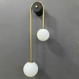 Modern Gold Glass Globe Wall Sconce - Elegant LED Lamp for Bedroom & Living Room