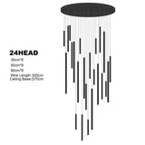 LED Chandeliers For Living Room Stairs Modern Luxury Pendtant Light Villa Attic Ceiling Lamp Hotel Interior Lightin Hanging Lamp