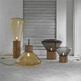 Designer Table Lamp Nordic Minimalist Glass Bottle Floor Lamp Wood Bedside Lamp Design Luminaires for Home Soft Living Room