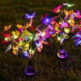 Solar Butterfly Flower Ground Lamp , Outdoor Solar Garden Lamp, Plastic Material, Great for Garden, Yard and Lawn Decoration