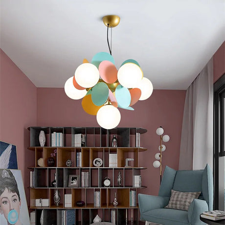 Nordic Kids Bedroom LED Chandelier Light Living Room Hanging Lamp Ceiling Mounted Light For Study Room Bar Aisle Home Decoration