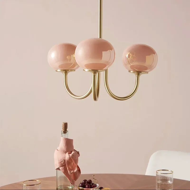 Nordic Simple Bedroom Lamp Designer Art Warm Romantic Children&#39;s Room Pink Medieval Bauhaus Chandelier