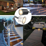 IP67 Waterproof DC12V Low Voltage Embedded LED Deck Light Garden Underground Light Stainless Steel Staircase Landscape Light