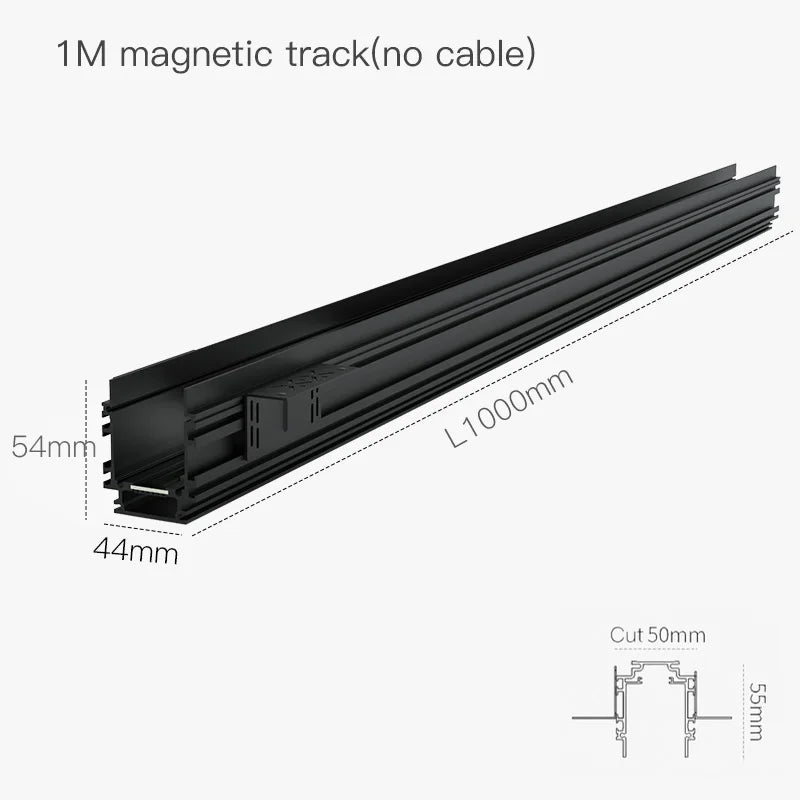 New Design Flood Spot Recessed Magnetic Track Light Led Line Lamp Magnet Rail Ceiling System Indoor Track Lights for Room