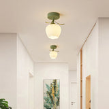 Aisle Corridor Light Cream Wind Flower Bud Ceiling Lamp for Entrance Foyer Porch Cloakroom Balcony Indoor Decoration Fixtures