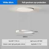 Modern Ring Pendant Lamp Remote Control Dimmable Warm White Eye Protection Led Chandelier Kitchen Island Dining Room