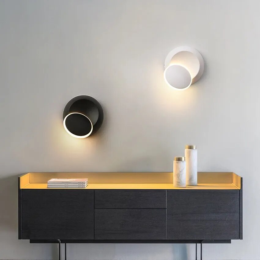 LED Wall Lamp 360 Degree Wall Lamp Bedside Living ROOM Aside Stairs Light Fixture Adjustable Wall Sconce Rotation Wall Lamp BL20