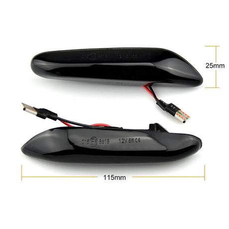 2Pcs Sequential Flashing LED Turn Signal Side Marker Light Blinker for BMW X3 E83 X1 E84 E46 E60 E61 E81 E82 E88 E90 E91 E92 E93