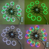 LED Sparkle Ring Light Circle Module WS2812B Individually Addressable RGB Atmosphere Lamp 17 Key Music Remote Control for Party