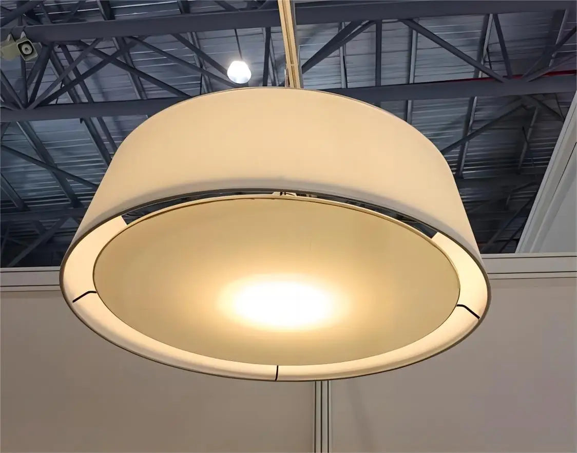 Modern Simple Chandelier Linen Cloth Art Bedroom Living Room Study Light Wabi Sabi Creative Tearoom Dining Lamp