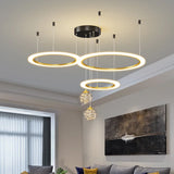 2025 New Pendant Light Lusters For Living Room Chandelier Modern Creative Circle Ring Bedroom Lamps Restaurant Ceiling Luminaire