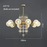 American Classic Glass Ball LED Pendant Light 2024 Modern Chandelier Lustres for Living Room kitchen Island Home Decor Luminaria