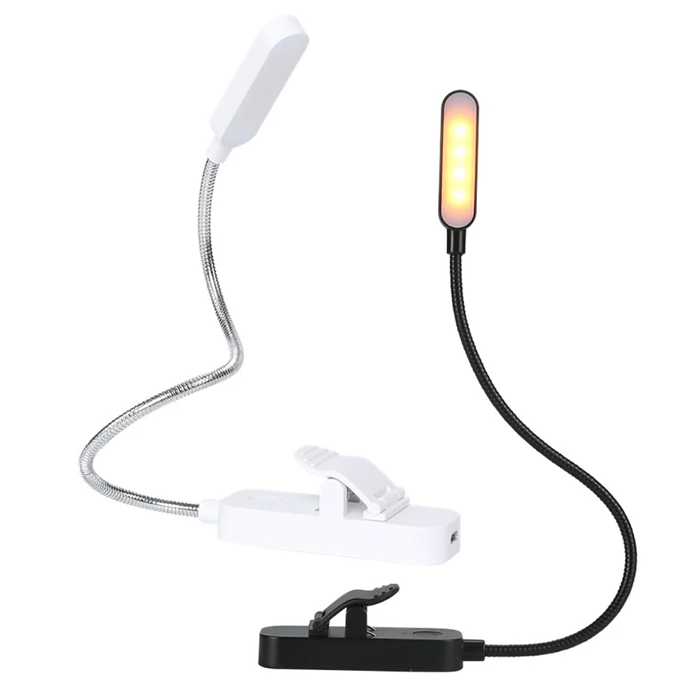 Giftable Amber Book Light Night Reading Light Rechargeable 3 Modes Adjustable LED Book Light for Reading In Bed At Night Kids