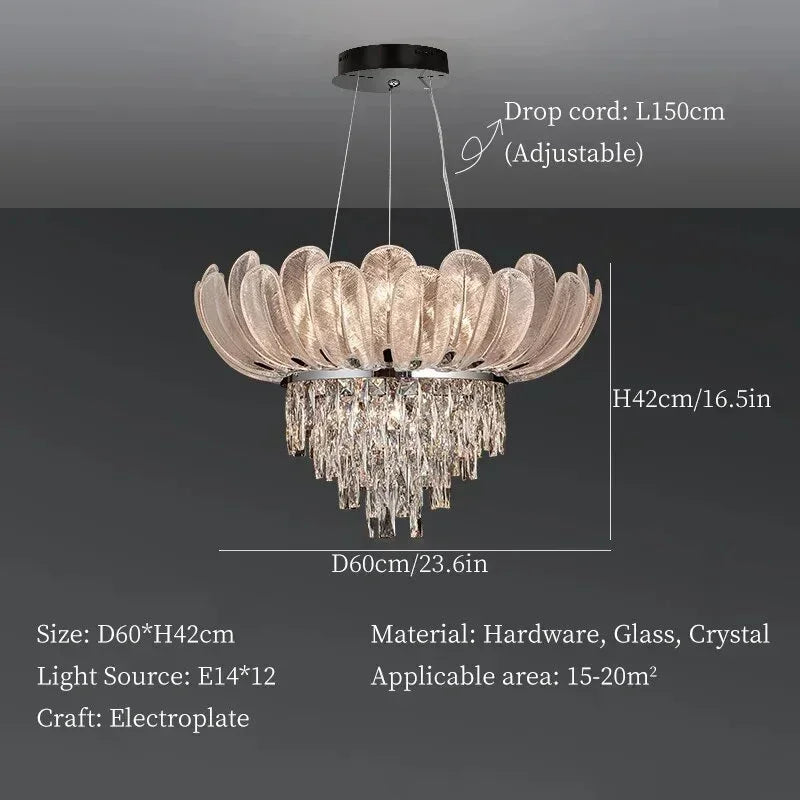 Ceiling Chandeliers Crystal Pendant Lamp Modern Design Luxury Lighting Fixtures Home Lustre Foyer Hanging Light home decoration