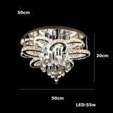 High-end Luxury LED Chandelier Living Room Restaurant Bedroom Hotel Villa Remote Control Crystal Pendant Lamp Home Decor Light