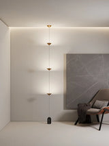 Luxury Gold Time Hourglass Floor Lamp & Pendant Light - Minimalist Neutral LED Ambient Light Fixture for Living Room Sofa & Bedside