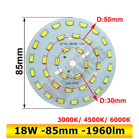 3W 5W 7W 9W 12W 15W 18W 20W 24W SMD5730 Brightness SMD Light Board Led Lamp Panel For Ceiling PCB With LED free shipping