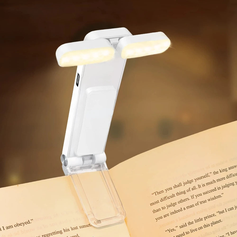 Reading Light, USB Rechargeable Book Light for Reading At Night in Bed, LED Clip on Portable Bookmark Light for Reading in Bed
