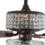 52 Inch 5 Blade Ceiling Fan with and Light Kit Included For Home Application Summer Cooling Fan Save Energy