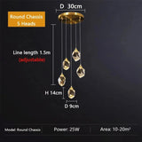 Modern Crystal Chandelier Indoor Crystal Ceiling Light Fixtures With Clear Solid Crystal For Living Room Hallway Kitchen Lamp