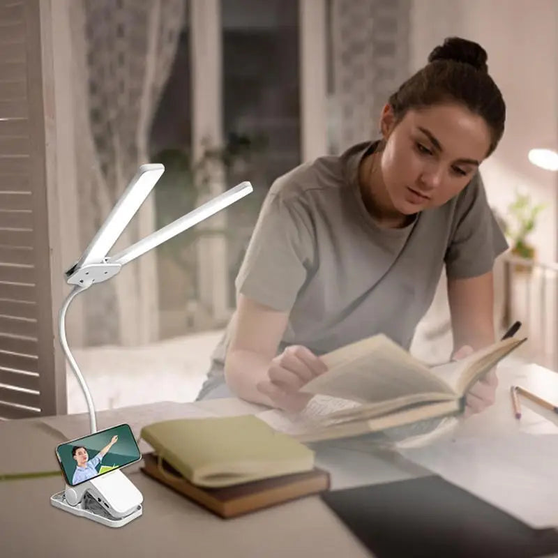 Book Lights For Reading At Night In Bed Eye Caring Table Lamp Rechargeable Book Light Portable Flexible Easy Clip Night Lights