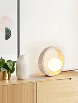 Modern Travertine Floor Lamp Natural Yellow Cave Stone LED Table Lamp Indoor Decor Lighting Bedside Living Room Bedroom Study G9