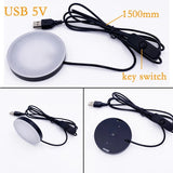 LED Under-Cabinet Puck Light with 5V USB Switch - Compact Spot Lamp for Display Cases, Shelves & Camper Vans