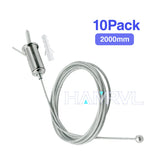 DIY Hexagon Garage LED Tube Accessories & Connector Set (110-240V) - Suspension Wire Cable Kit for Honeycomb Workshop & Barber Shop Lighting
