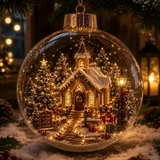 8cm LED Light Up Christmas Ball Ornament Santa Claus Snowman Glowing Plastic Bauble Xmas Tree Hanging Pendant Xmas Party  Decor