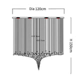 Luxury Large Staircase Led Chandelier Modern Stone Crystal Light Fixture Living Room Long Hallway Lobby Indoor Home Hanging Lamp