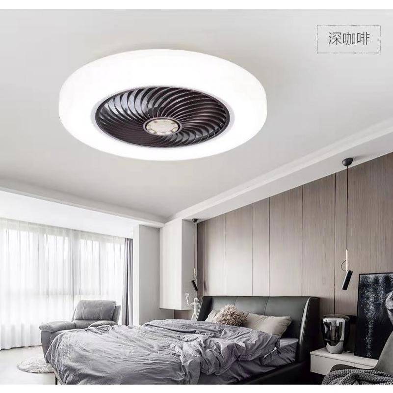 Intelligent Ceiling Fan with Light Remote Control Bedroom Decorative Ventilation Light 45cm Air Invisible Silent Ceiling Fan