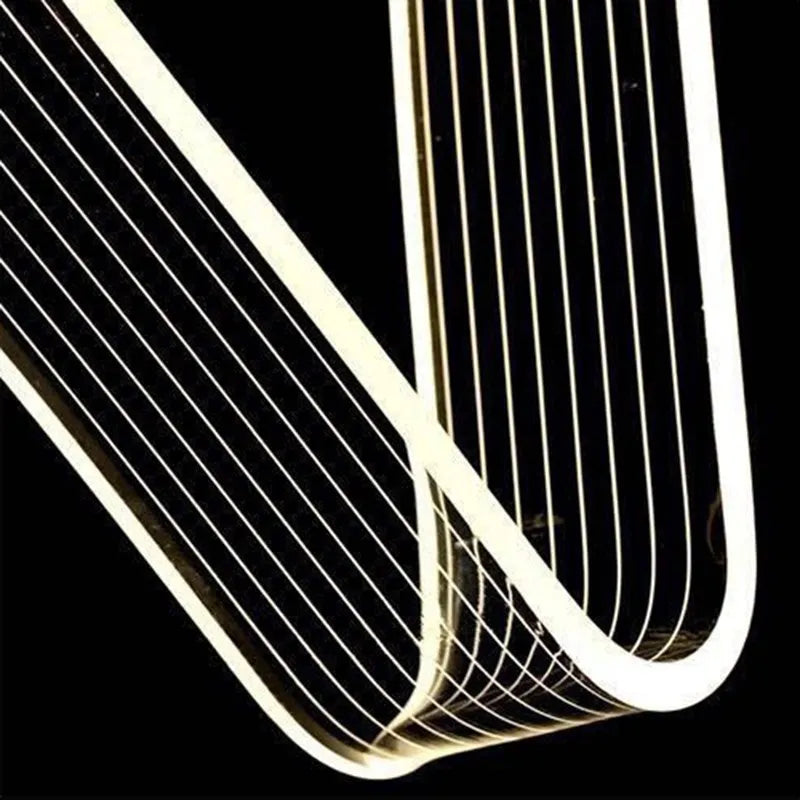 LED Ceiling Light Modern Acrylic Geometry Linear Decoration Lamp For Bedroom Living Room Corridor Black Gold Indoor Home Fixture