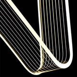 LED Ceiling Light Modern Acrylic Geometry Linear Decoration Lamp For Bedroom Living Room Corridor Black Gold Indoor Home Fixture