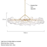 Minimalist Glass Pendant Light Modern Ball Chandelier for Living Dining Room Restaurant Home Decor Indoor Lighting Hanging Lamp