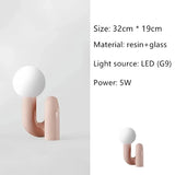 Nordic Postmodern Model Desk Lamp Hotel Children's Room Bedroom Living Room Minimalist Creative Glass Lamp Study Decoration Lamp