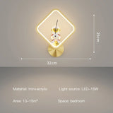 Minimalist Square Led Wall Lamps Astronaut Child Bedroom Bedsides Wall Seconded Light Modern Indoor Decors Night Lighting Fixture
