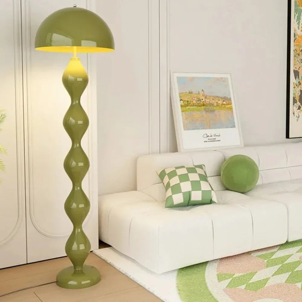 Macaron Creative Mushroom Lamp Living Room Sofa Side Led Floor Lamps Bedroom Bedside Light Senior Sense Of Vertical Lights