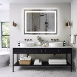 36"x 24"LED Bathroom Vanity Mirror for Wall Memory Function Tempered Glass with Front Light and Backlit For Living Room