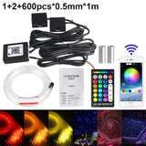 1/2/4 Split Fiber Optic Light Kit - RGBW Starry Sky Lamp with Bluetooth App & Music Sync - Distributed Ceiling Star Light for Car & Home